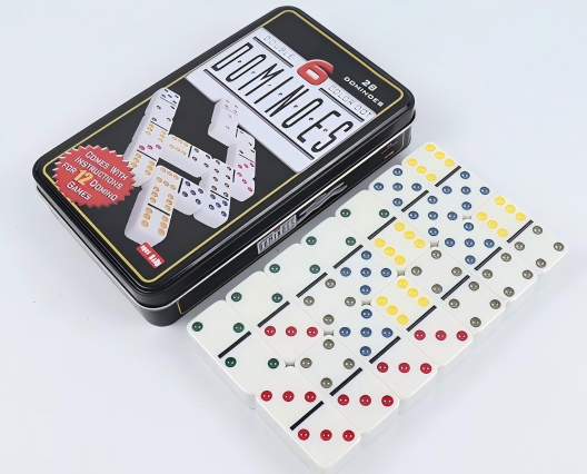 Party Family Games - Elegancki zestaw domino Double Six dla